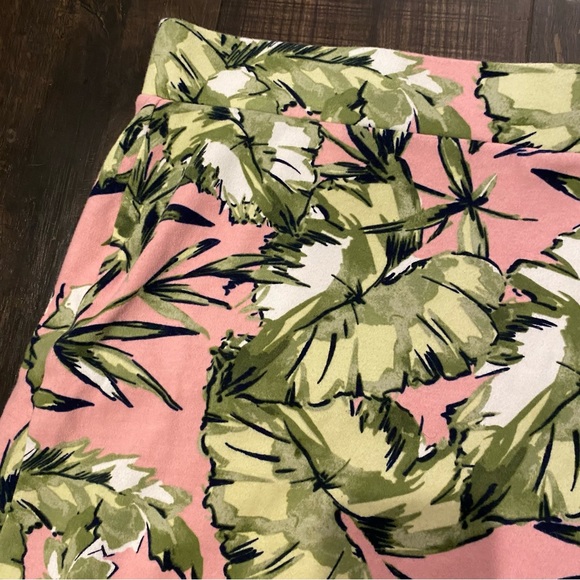 Jones New York XL Palm Leaf Skort Knit Pink Green - Picture 6 of 9